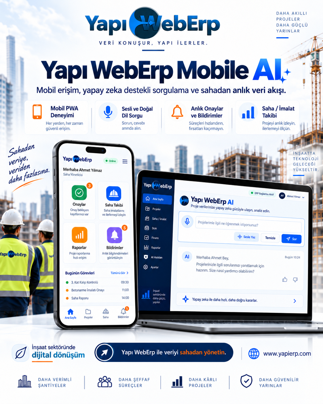 Yapı WebErp mobil ve yapay zeka çözümleri